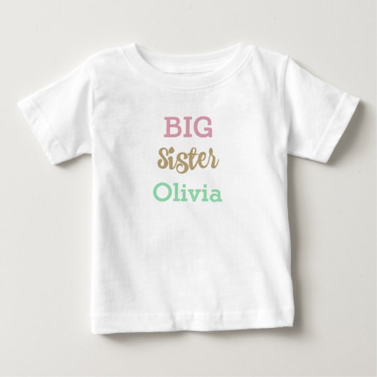 GEPERSONALISEERDE GROTE ZISTER T-shirt (Voorkant)