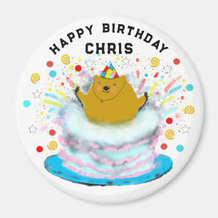 Gepersonaliseerde Groundhog Day Birthday Gift Magn Magneet