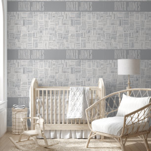 Gepersonaliseerde Grunge Lijnen Baby Naam Wallpape Behang
