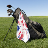 Gepersonaliseerde  Grunge Vlag van het Verenigd Ko Golfhanddoek (Groen)