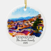 Gepersonaliseerde Guanajuato Ornament, Mexico Gift Keramisch Ornament (Voorkant)