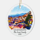 Gepersonaliseerde Guanajuato Ornament, Mexico Gift Keramisch Ornament (Links)