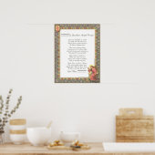 Gepersonaliseerde Guardian Angel Baptism Birth Pra Poster (Keuken)