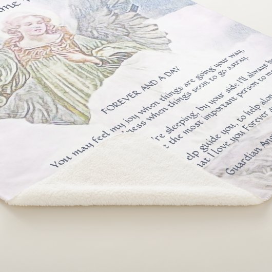 Gepersonaliseerde Guardian Angel Blanket Sherpa Deken (3/4)