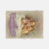 Gepersonaliseerde Guardian Angel Cherubs-baby in d Fleece Deken (Voorkant (Horizontaal))