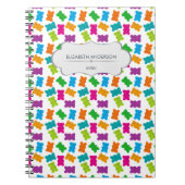 Gepersonaliseerde Gummy Beren Pattern Notitieboek (Voorkant)