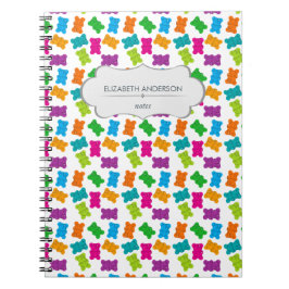 Gepersonaliseerde Gummy Beren Pattern Notitieboek