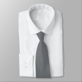 Gepersonaliseerde Gunmetal Wedding Groom Stropdas (Gebonden)