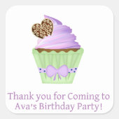 Gepersonaliseerde gunst stickers kinder partij (Voorkant)