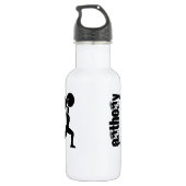 Gepersonaliseerde gym bodybuilder waterfles (Achterkant)