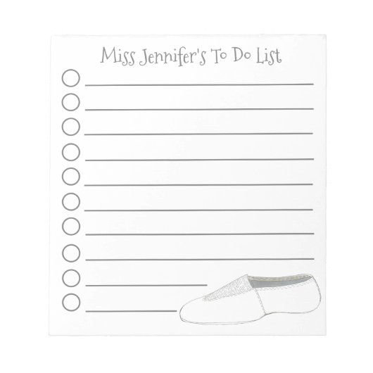 Gepersonaliseerde gymnastiek Acro Dance Teacher Gi Notitieblok (Voorkant)