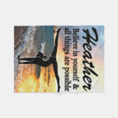 GEPERSONALISEERDE GYMNASTIEK CUSTOM FLEECE DEKEN (Voorkant (Horizontaal))