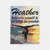 GEPERSONALISEERDE GYMNASTIEK CUSTOM FLEECE DEKEN (Voorkant)