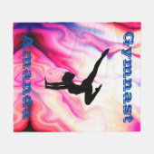 Gepersonaliseerde gymnastiek fleece deken voor mei (Voorkant (Horizontaal))