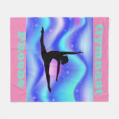 Gepersonaliseerde gymnastiek fleece deken voor mei (Voorkant (Horizontaal))