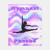Gepersonaliseerde gymnastiek fleece deken voor mei (Voorkant)