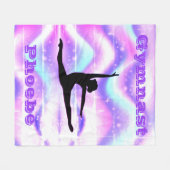 Gepersonaliseerde gymnastiek fleece deken voor mei (Voorkant (Horizontaal))