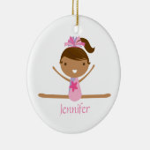 Gepersonaliseerde gymnastiek gespleten kinder vers keramisch ornament (Rechts)