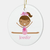 Gepersonaliseerde gymnastiek gespleten kinder vers keramisch ornament (Links)