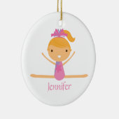 Gepersonaliseerde gymnastiek gespleten kinder vers keramisch ornament (Rechts)