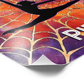Gepersonaliseerde Gymnastiek Halloween Spiderweb Foto Afdruk (Hoek)