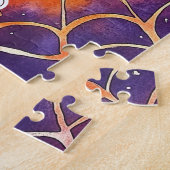 Gepersonaliseerde Gymnastiek Halloween Spiderweb Legpuzzel (Zijkant)