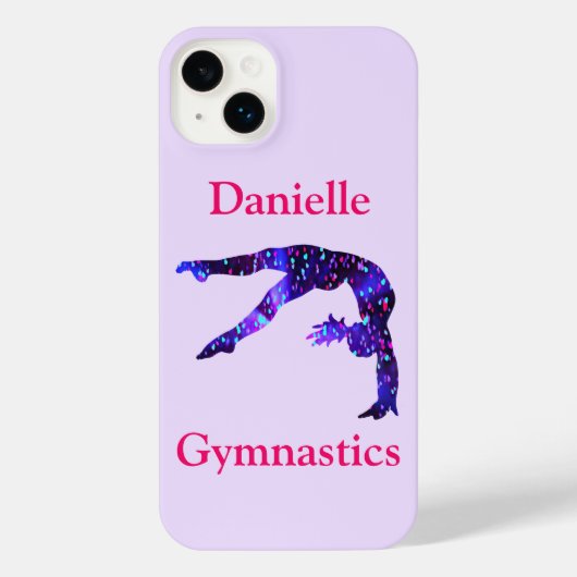 Gepersonaliseerde Gymnastiek Handspring iPhone Hoesje (Achterkant)