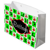 GEPERSONALISEERDE GYMNASTIEK KERSTCADEAU TAS LARGE CADEAUTASJE (Achterkant Gekanteld)