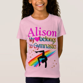 GEPERSONALISEERDE GYMNASTIEK MEISJE T SHIRT