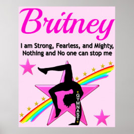 GEPERSONALISEERDE GYMNASTIEK ONVERSCHROKKEN POSTER