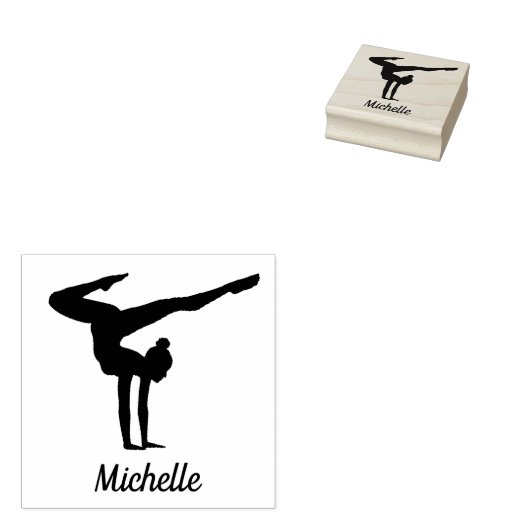 Gepersonaliseerde gymnastiek rubberstempel (Gestempeld)