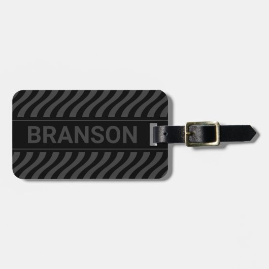 Gepersonaliseerde H Bar GS Wave Bagagelabel (Voorkant horizontaal)