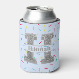 Gepersonaliseerde H Initiaal Silver Monogram Jouw  Blikjeskoeler