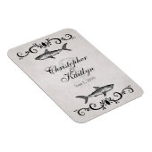 Gepersonaliseerde haai en kwal bruiloft magneet (Rechterzijde)