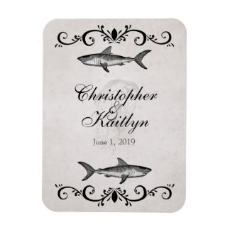 Gepersonaliseerde haai en kwal bruiloft magneet