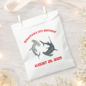 Gepersonaliseerde haai gunstzak bedankzakje (Geknipt)