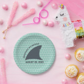 Gepersonaliseerde haaienvin Bord | Aqua & White Wa (Feest)