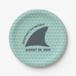 Gepersonaliseerde haaienvin Bord | Aqua & White Wa