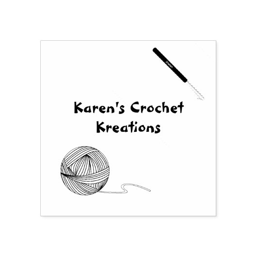 Gepersonaliseerde haak rubberen stempel (Afrduk)