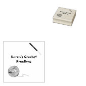 Gepersonaliseerde haak rubberen stempel (Gestempeld)