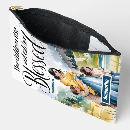 Gepersonaliseerde Haar Kinderen Stijgen Christelij Etui (Open)