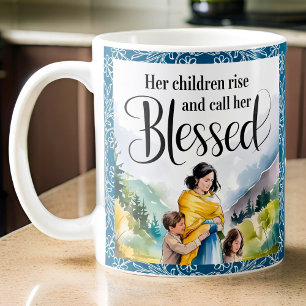 Gepersonaliseerde Haar Kinderen Stijgen Christelij Koffiemok
