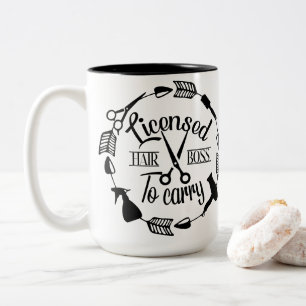 Gepersonaliseerde Haarstylist met licentie om te s Tweekleurige Koffiemok