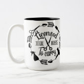 Gepersonaliseerde Haarstylist met licentie om te s Tweekleurige Koffiemok (Links)