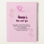 Gepersonaliseerde haarstylist roze rosePlanner Planner (Achterkant)
