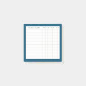 Gepersonaliseerde Habit Tracker in Ocean Blue Post-it® Notes (Voorkant)