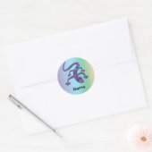 Gepersonaliseerde hagedis / gekko / salamander Sti Ronde Sticker (Envelop)