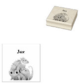 Gepersonaliseerde hagedis rubberstempel (Gestempeld)