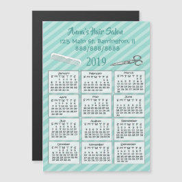 Gepersonaliseerde Hair Salon Mini Kalender Magnet Magnetische Uitnodiging