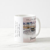 Gepersonaliseerde Hajj Mubarak Koffie Mok Hajj Gif (Voorkant rechts)